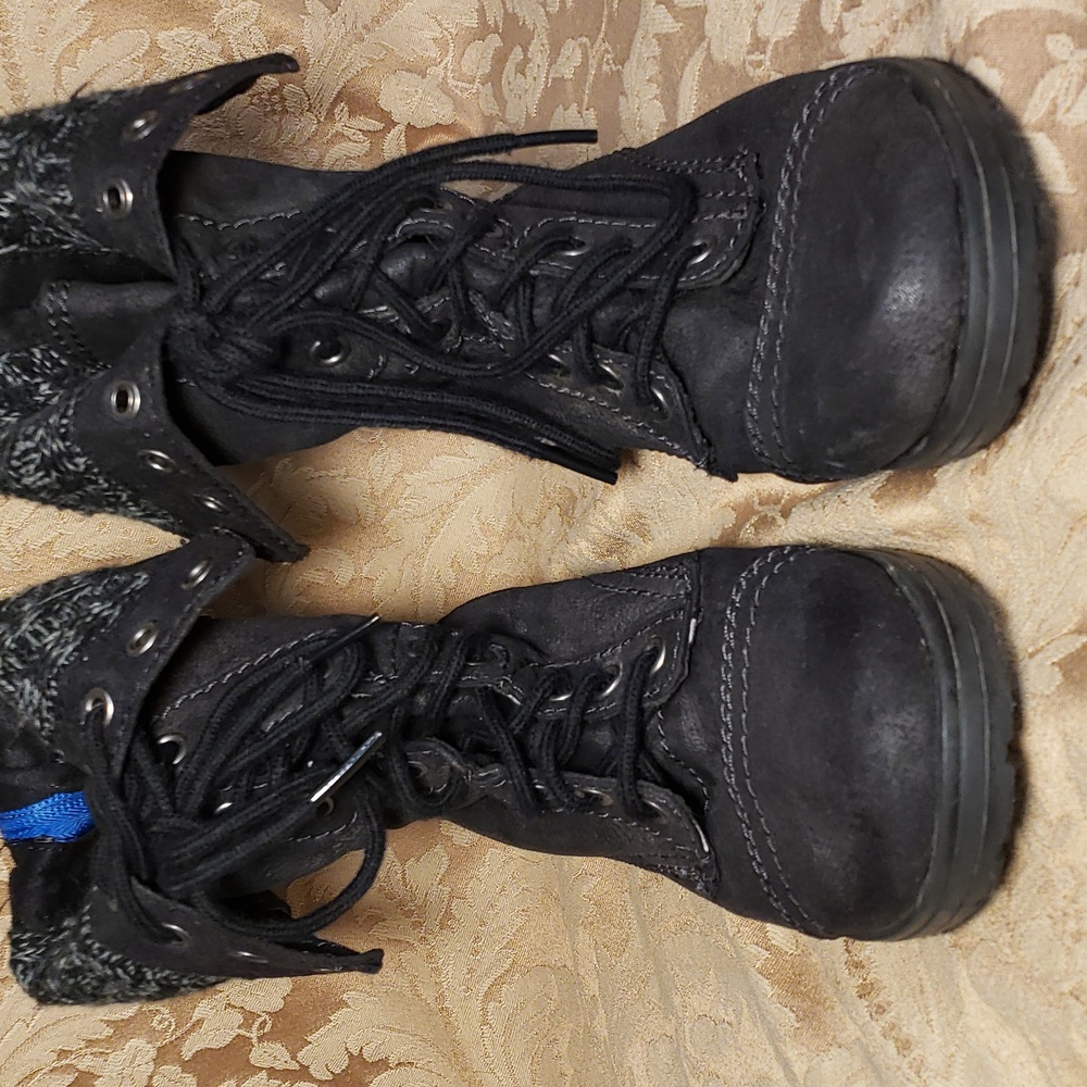 Vintage Route 66 faux suede convertable Women's high low boots.
